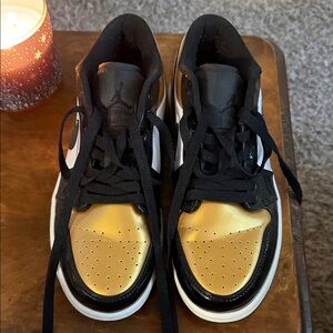 Black and Gold Air Jordans